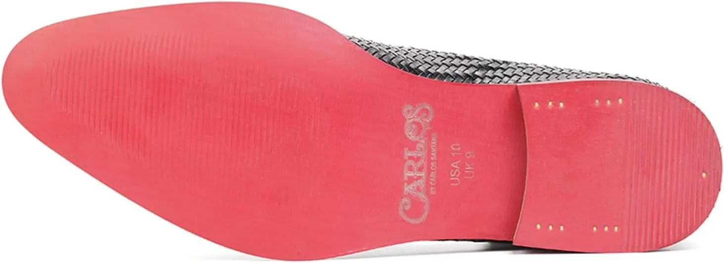 Carlos Santana Gibson Weave Loafer for Men | Calfskin Leather Upper | Ortholite? Footbed & Lightweight Rubber Outsole