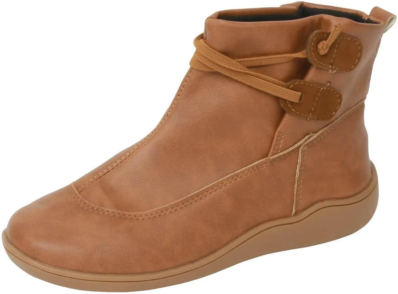 Cathalem Ankle Boots for Women 2024 Wide Calf, Comfy V-Cutout Side Zip Low Heel Ankle Booties, Vintage Leather Hiking Shoes, Pointed Toe Western Short Cowboy Boots, Non-Slip Bootie Fashion