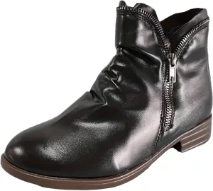 Cathalem Ankle Boots for Women Low Heel Booties Arch Support Boots Lace Up Side Zipper Short Ankle Booties Casual Fall Shoes