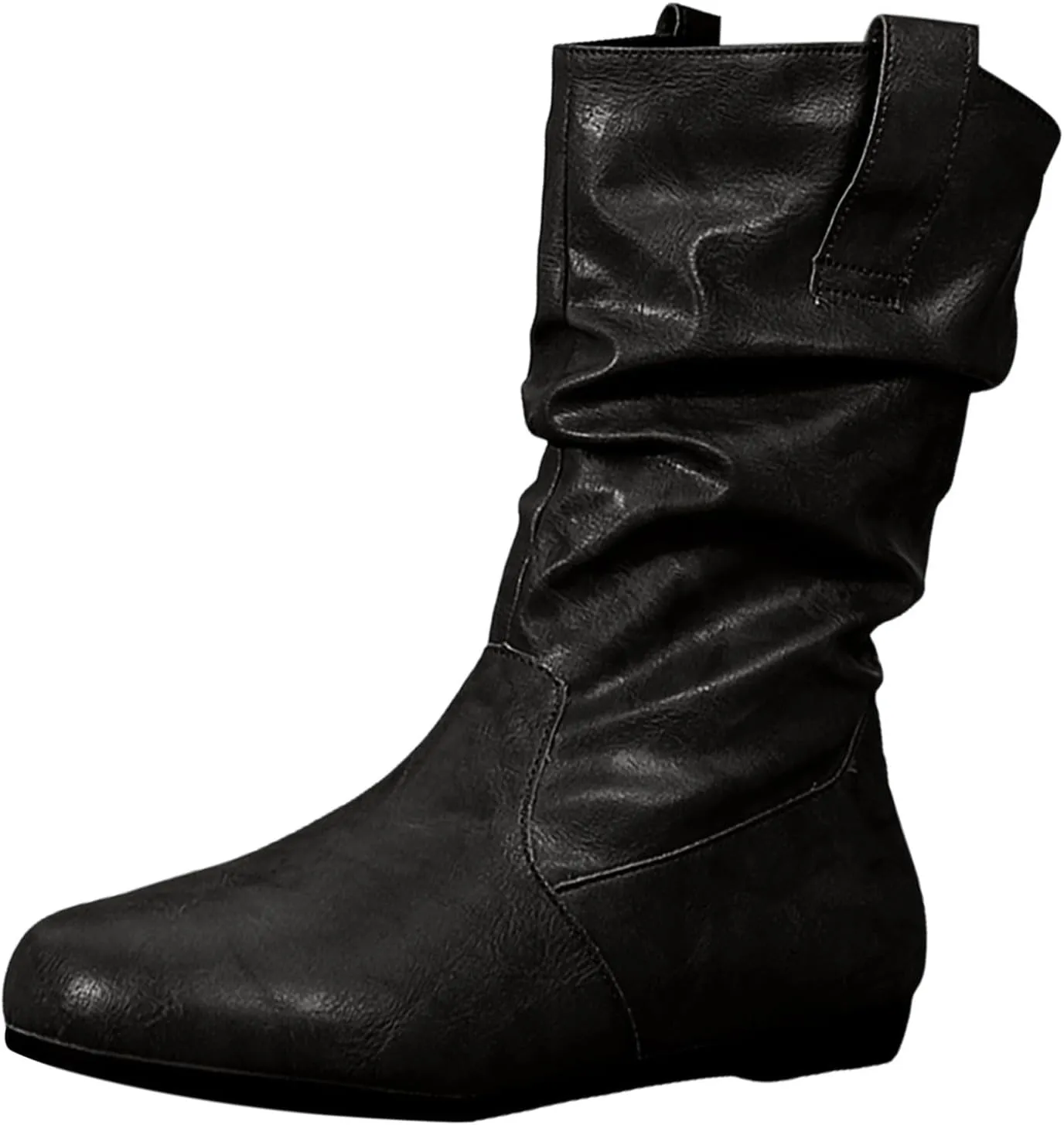 Cathalem Cowgirl Boots for Women, Women's Western Cowboy Boots Modern Round toe Chunky Heel Cowgirl Boots with Pull On Tabs