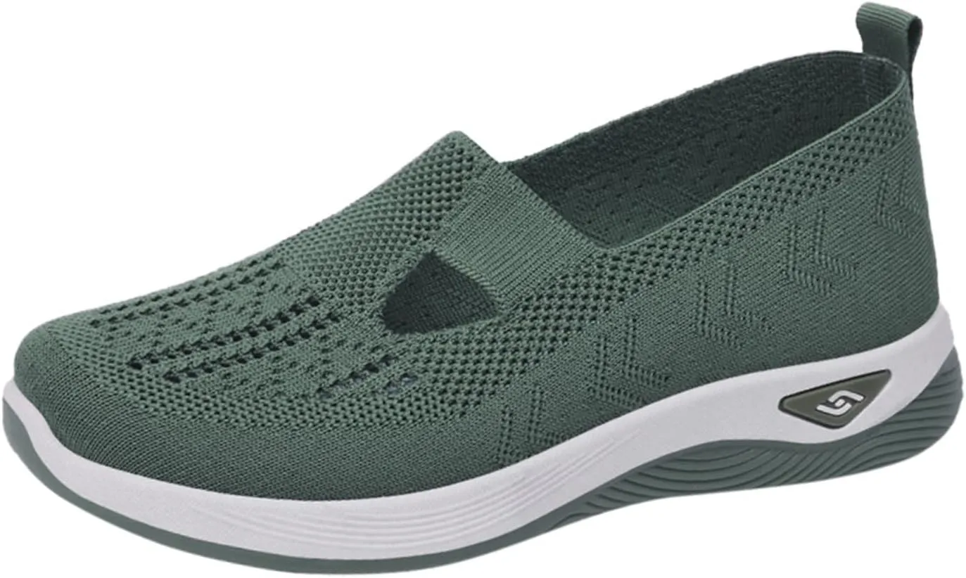 Cathalem Orthopedic Shoes for Women Go Walking Slip on Diabetic Foam Shoes Hands Free Slip in Sneakers
