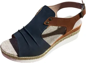 Cathalem Summer Sandals for Women 2024 Womens Open Toe Ankle Strap Sandals Casual Strappy High Wedges Slip on Sandals