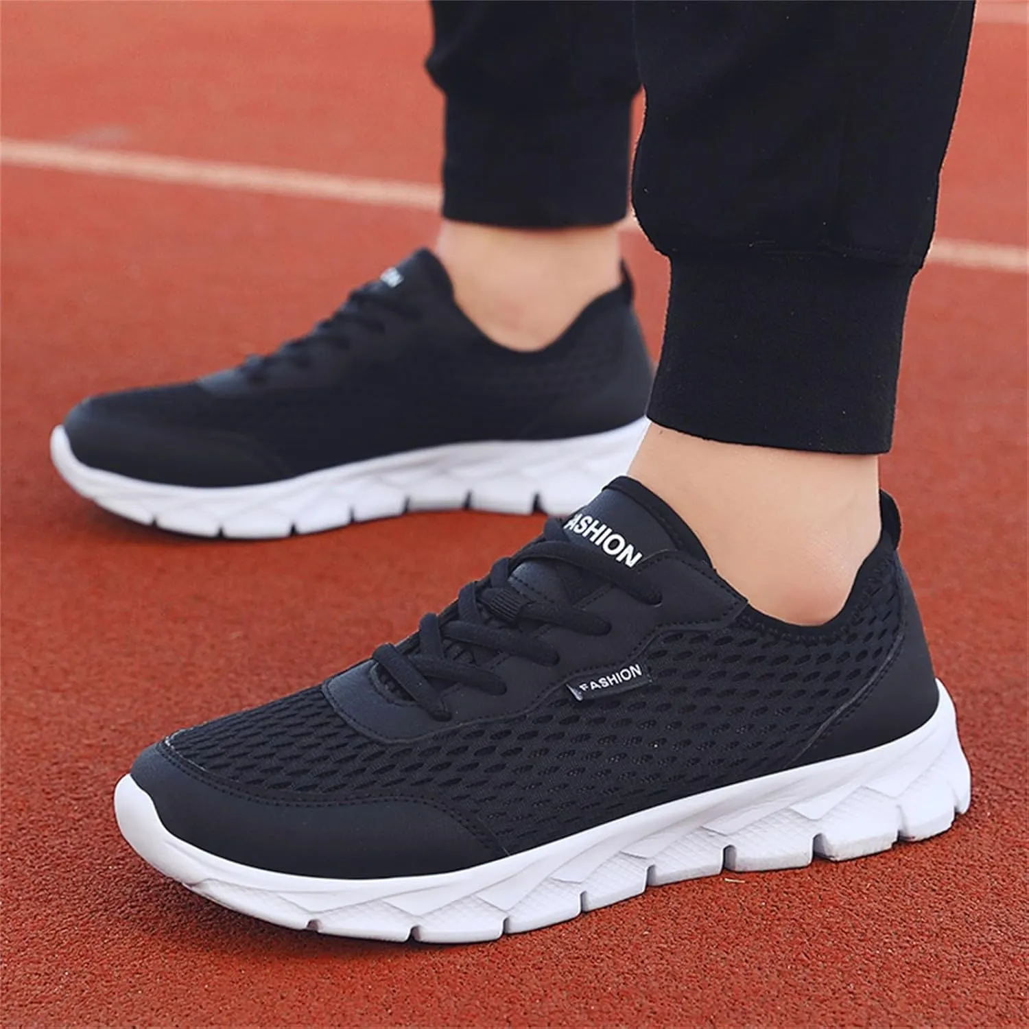 Cathalem Walking Shoes for Men Woven Orthopedic Breathable Sneakers Slip On Arch Support Walking Shoes Casual Running Shoes