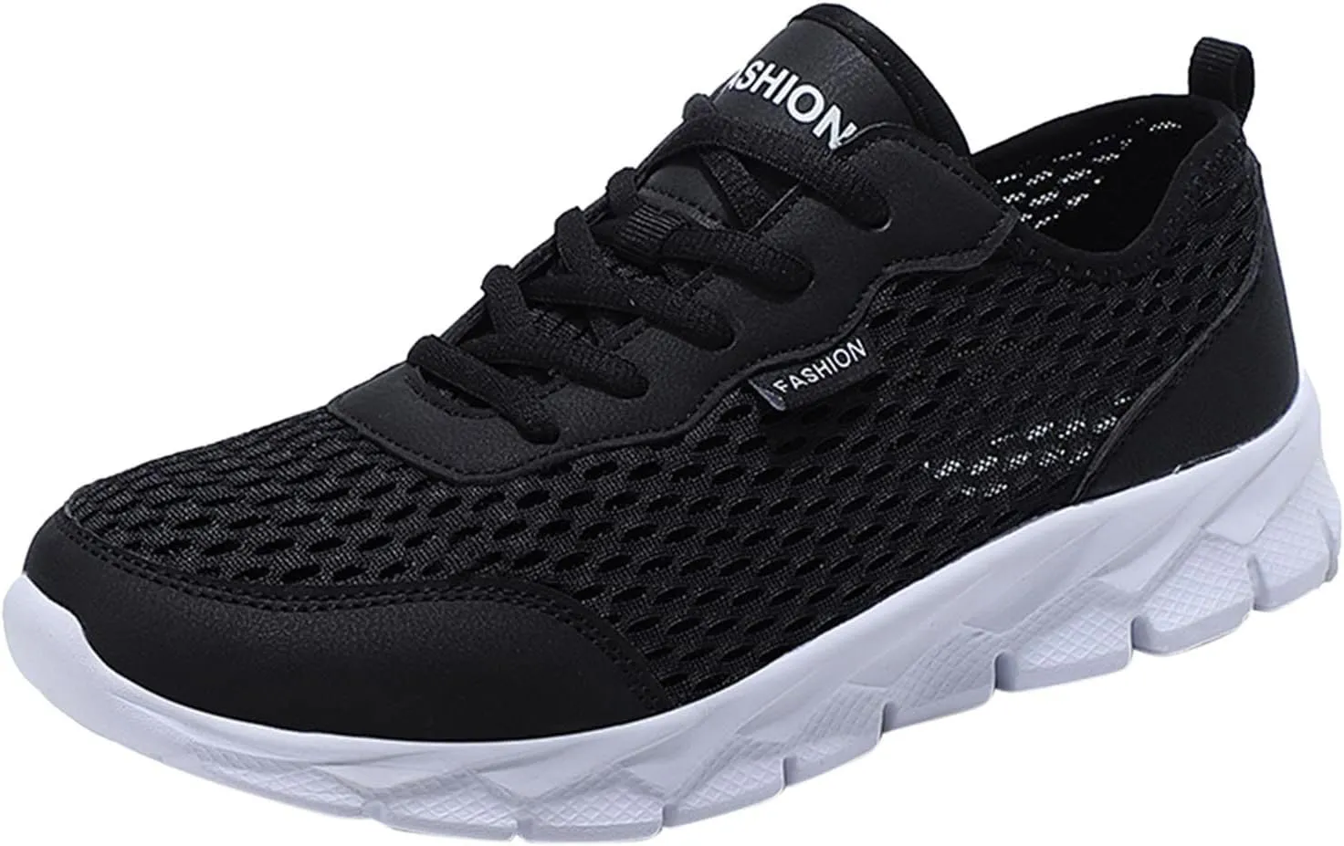 Cathalem Walking Shoes for Men Woven Orthopedic Breathable Sneakers Slip On Arch Support Walking Shoes Casual Running Shoes