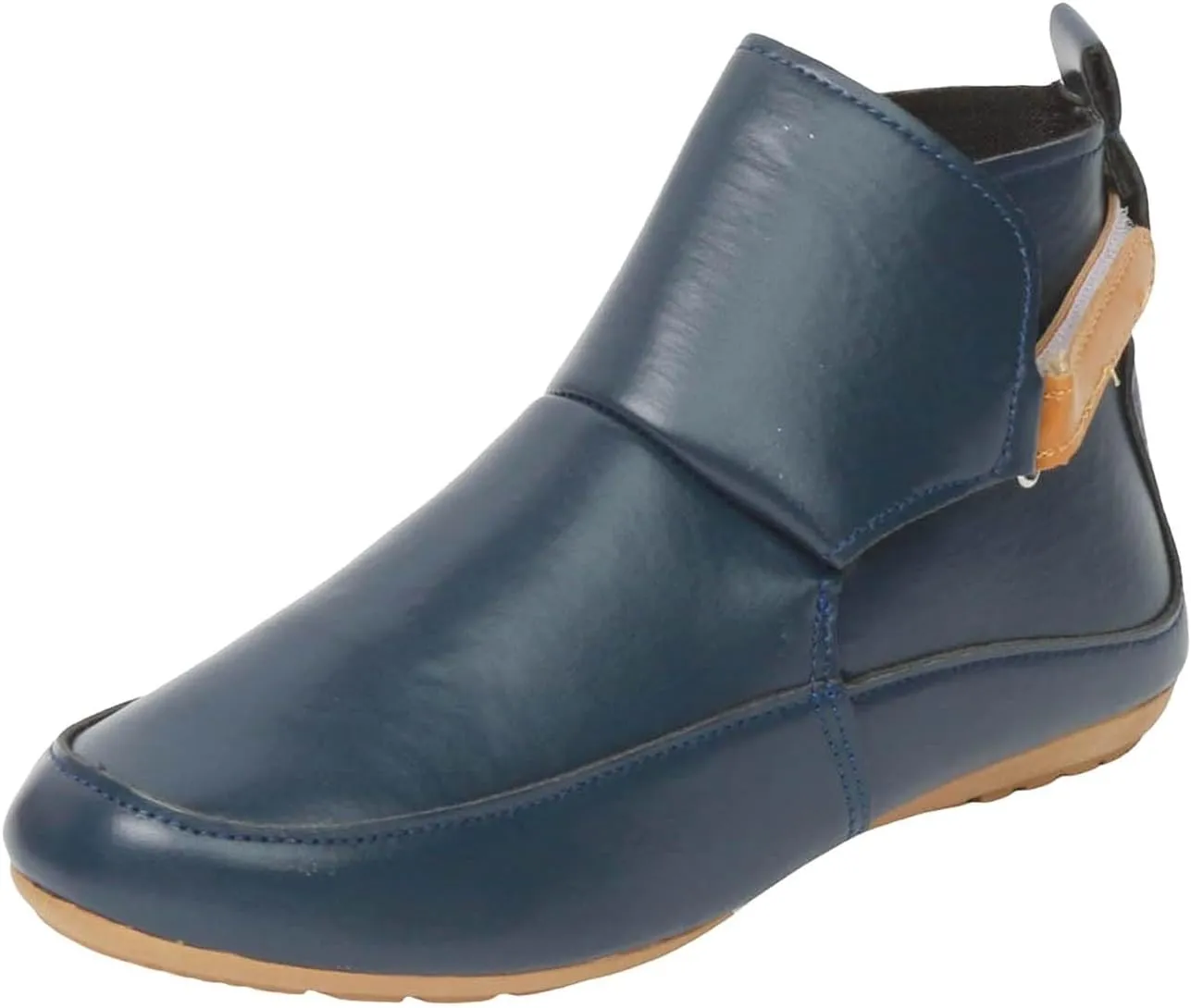 Cathalem Womens Ankle Boots, 2024 New Arch Support Booties Side Zip-up Vintage Leather Damping Shoes Flat Heel Booties