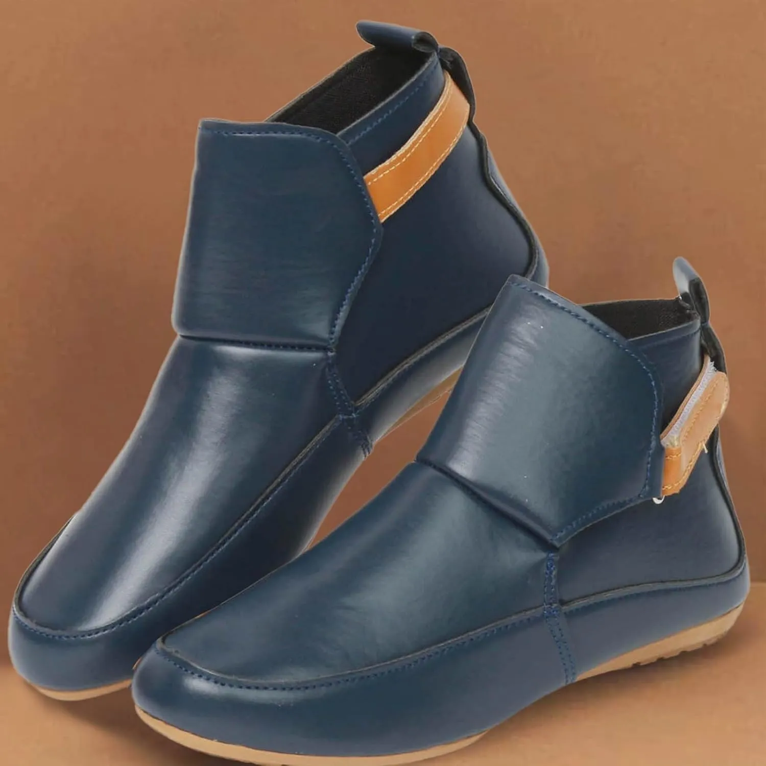 Cathalem Womens Ankle Boots, 2024 New Arch Support Booties Side Zip-up Vintage Leather Damping Shoes Flat Heel Booties
