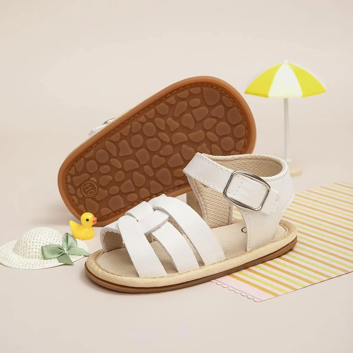 CENCIRILY Infant Baby Girls Boys Sandals Summer Beach Outdoor Bowknot Soft Rubber Sole Toddler Princess Dress Flats Walking Shoes