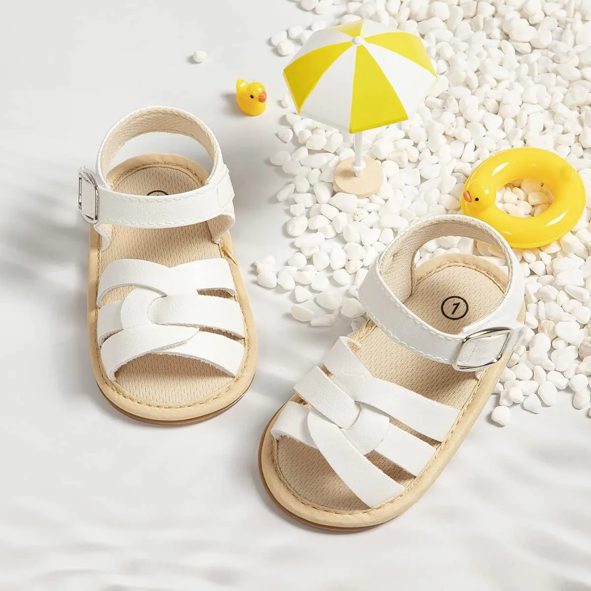 CENCIRILY Infant Baby Girls Boys Sandals Summer Beach Outdoor Bowknot Soft Rubber Sole Toddler Princess Dress Flats Walking Shoes