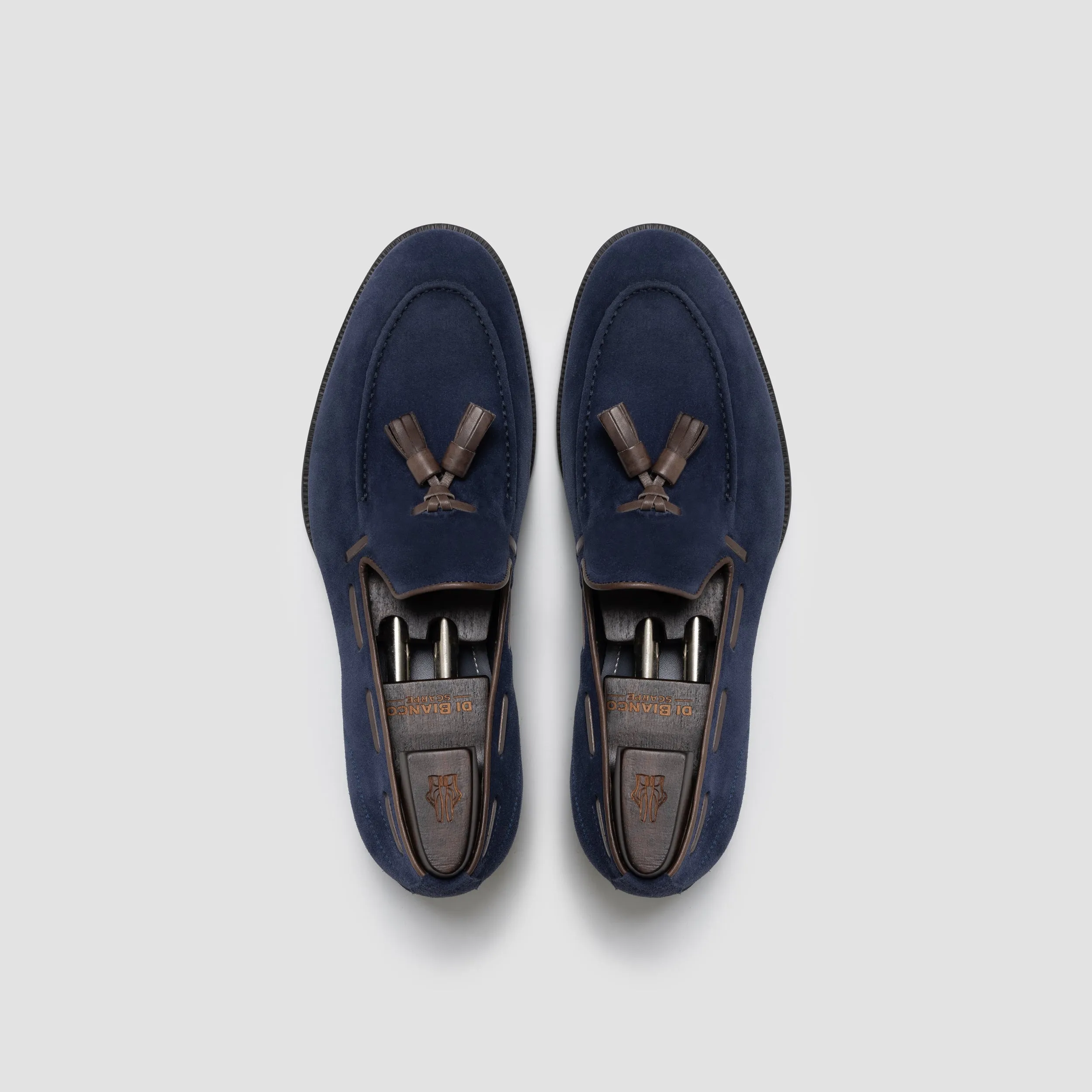 Cercola Navy Suede Tassel Men's Loafer