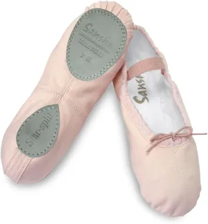Child "Star Split" Canvas Split-Sole Ballet Shoes 15CPNKAM Pink AM