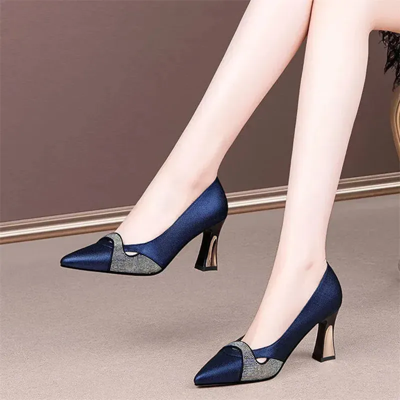 Classic Crystal Shining High Heel Pumps