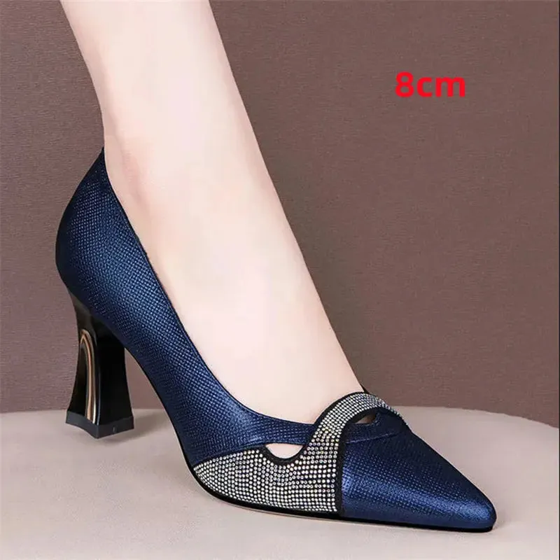 Classic Crystal Shining High Heel Pumps