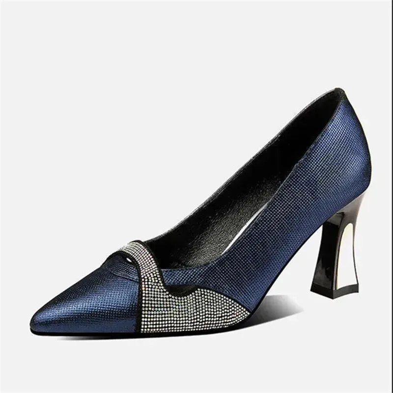 Classic Crystal Shining High Heel Pumps