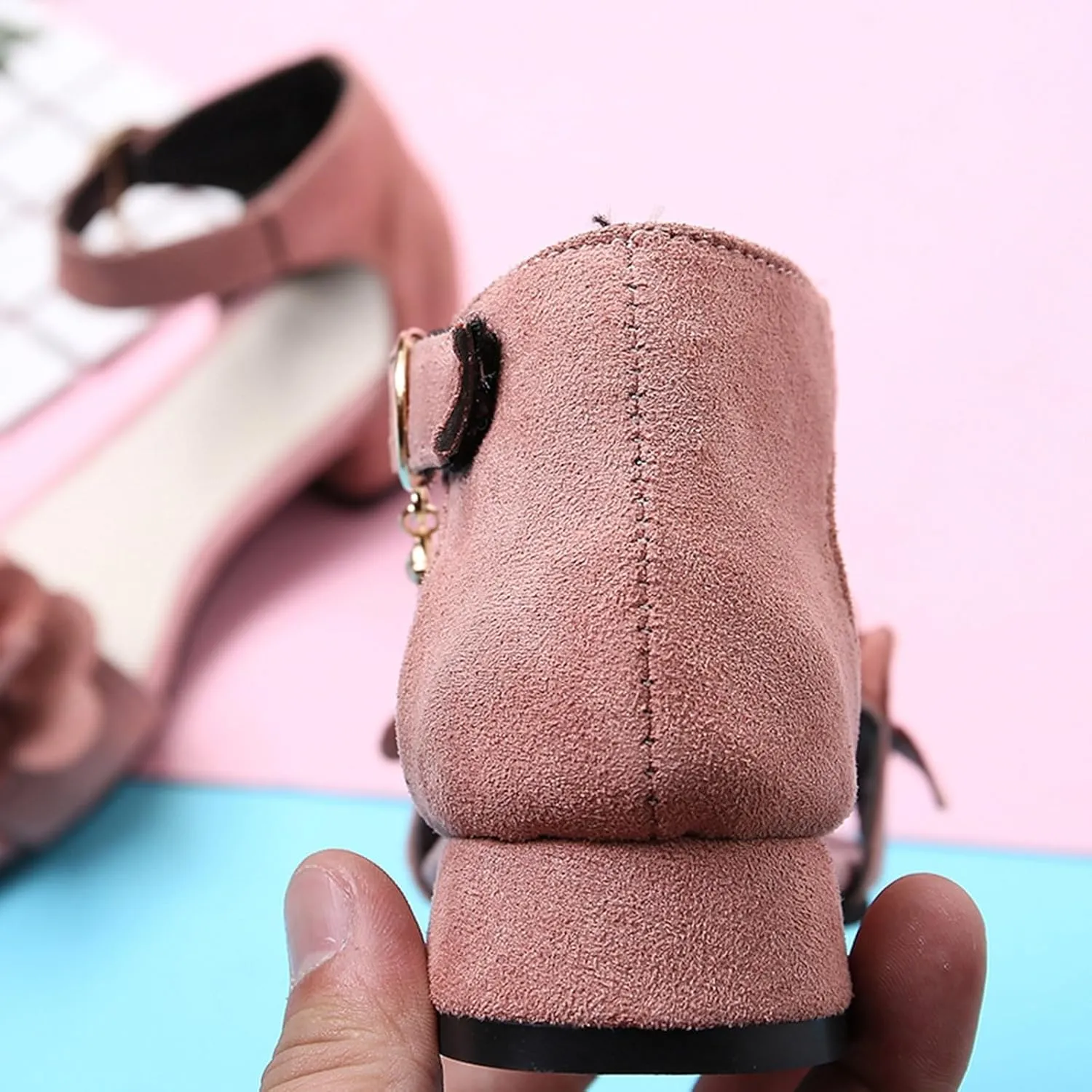 Comfortable Boys Kids Sandals Outdoor Shoes Children Shoes Thick High Heeled Sandals Fashionable Small High Heeled Flower