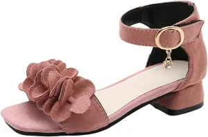 Comfortable Boys Kids Sandals Outdoor Shoes Children Shoes Thick High Heeled Sandals Fashionable Small High Heeled Flower
