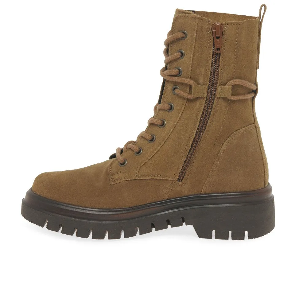 Conference Tan Suede Boots