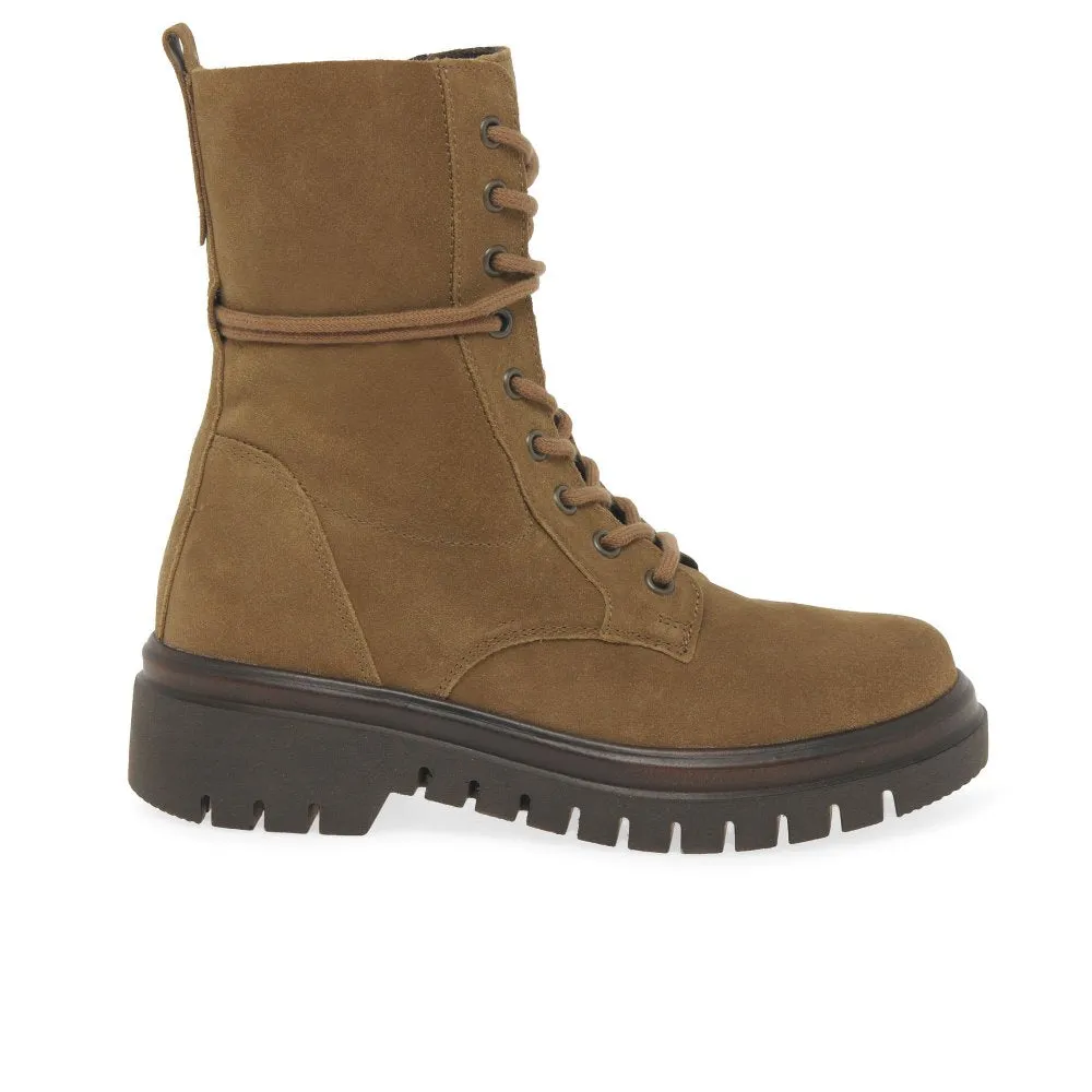 Conference Tan Suede Boots