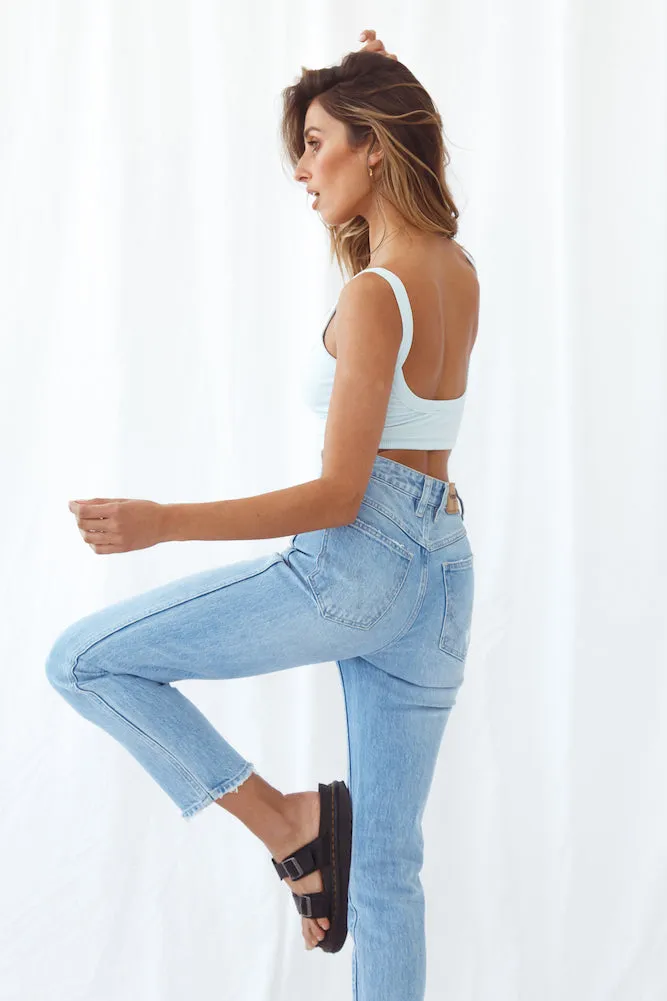 Crazy Love Crop Top Baby Blue
