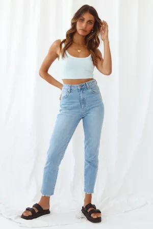 Crazy Love Crop Top Baby Blue