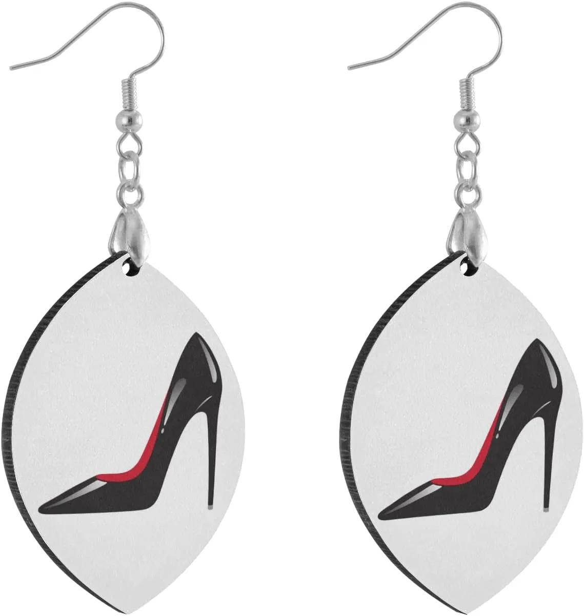 Custom Wooden Dangle Lightweight Drop/Leaf Earrings Copper Plated Silver Earring