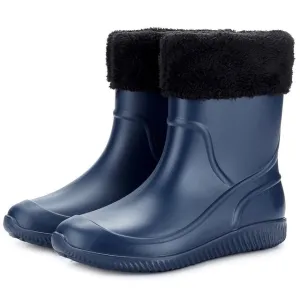 Cuzcare Waterproof Mid-calf Snow Boots Men Fishing Orthopedic Shoes