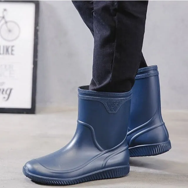 Cuzcare Waterproof Mid-calf Snow Boots Men Fishing Orthopedic Shoes