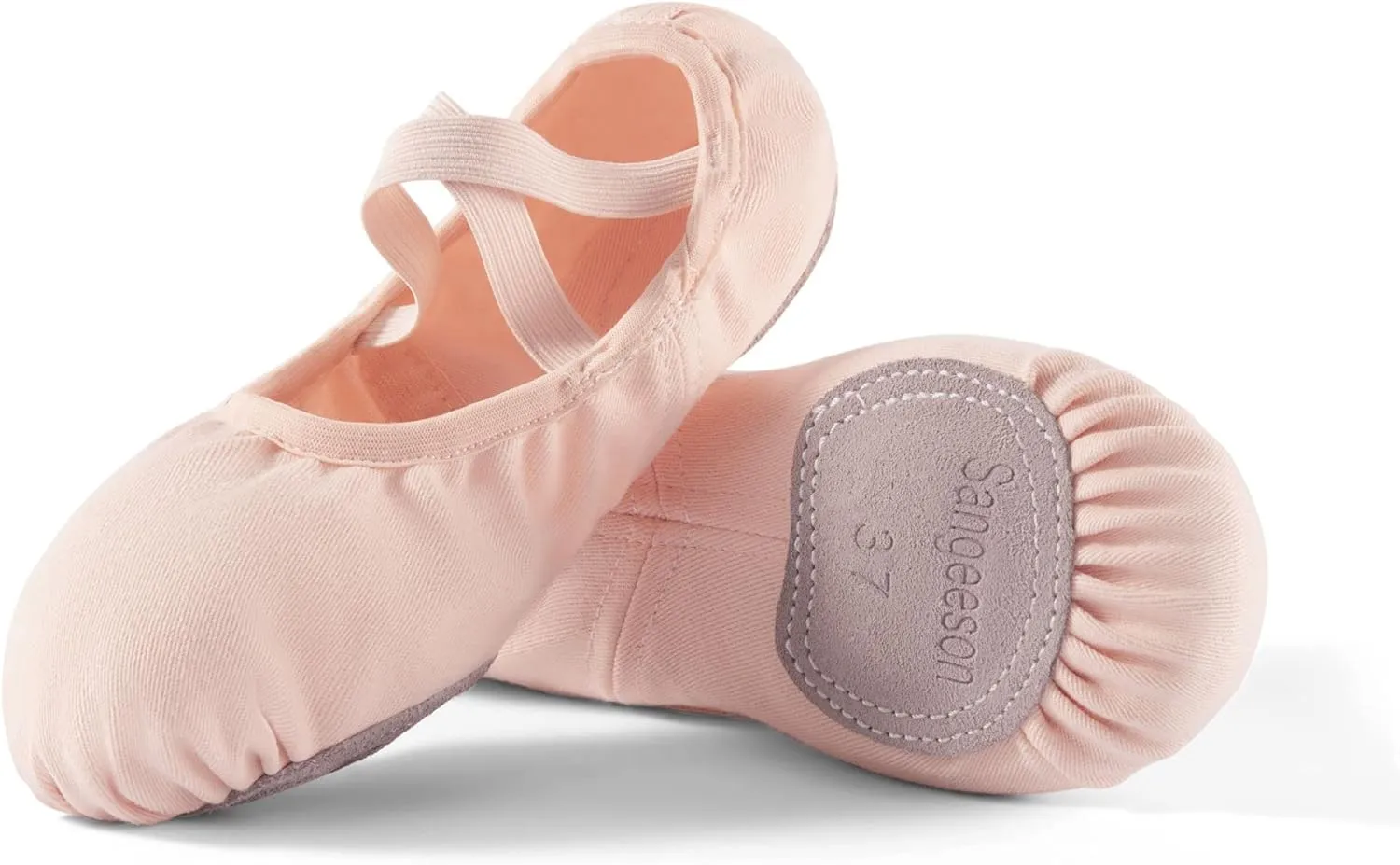 Dance Women's Ballet Shoes Stretch Canvas Dance Slippers Split Sole for Girls/Adult