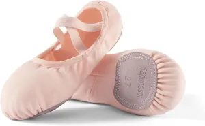 Dance Women's Ballet Shoes Stretch Canvas Dance Slippers Split Sole for Girls/Adult