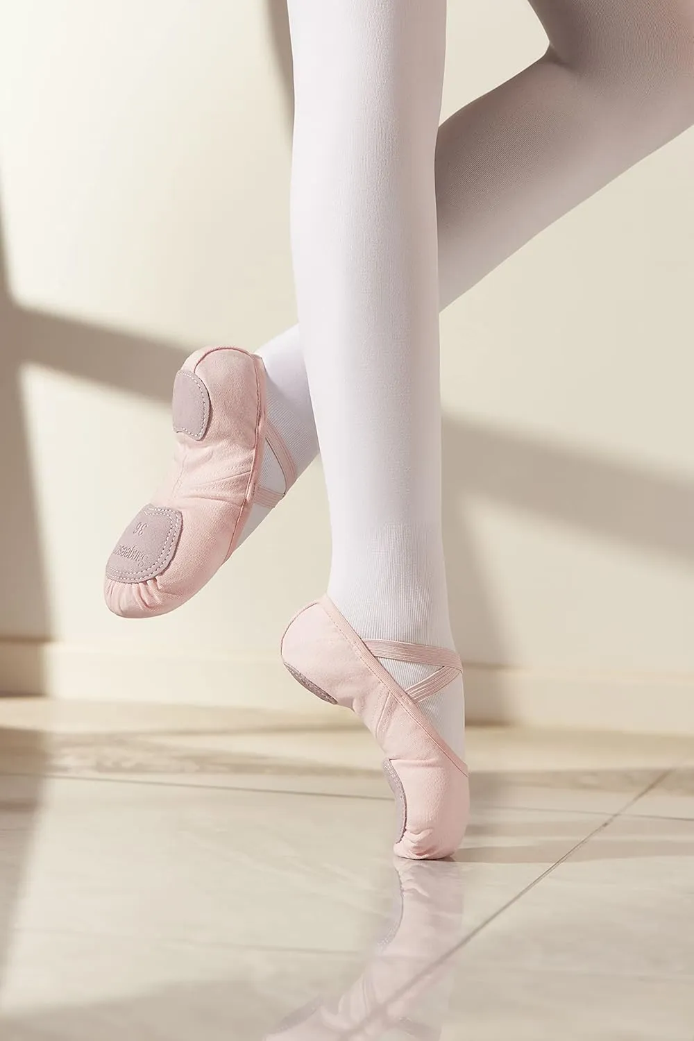 Dance Women's Ballet Shoes Stretch Canvas Dance Slippers Split Sole for Girls/Adult