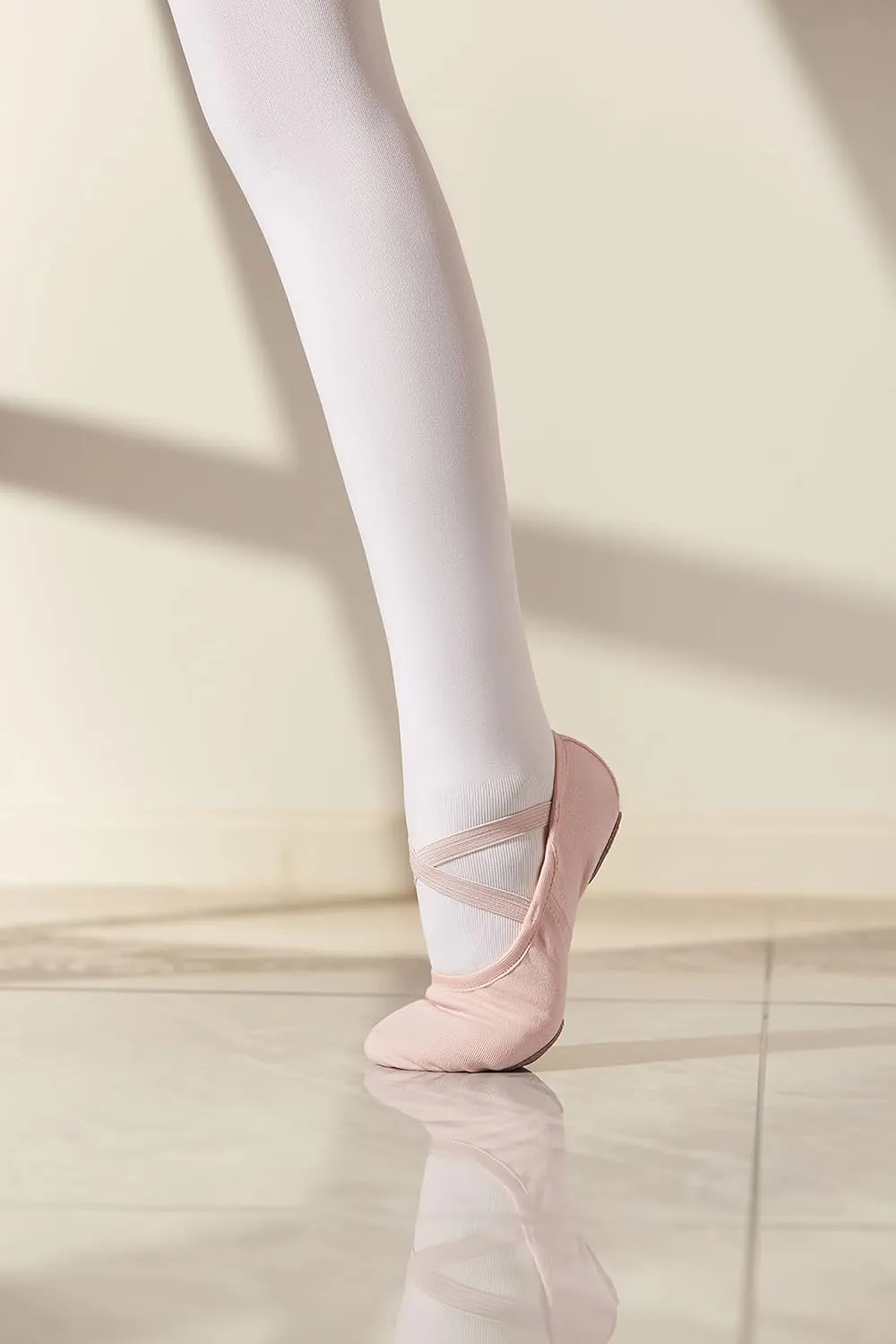 Dance Women's Ballet Shoes Stretch Canvas Dance Slippers Split Sole for Girls/Adult