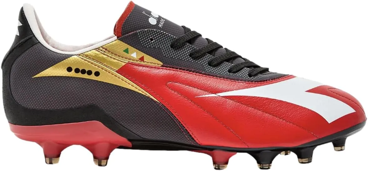 Diadora Maximus Veloce ITA SLX Men's Firm Ground Soccer Shoe - Heritage Leather Craftsmanship, Waterproof, Exceptionally Lightweight, Made in Italy