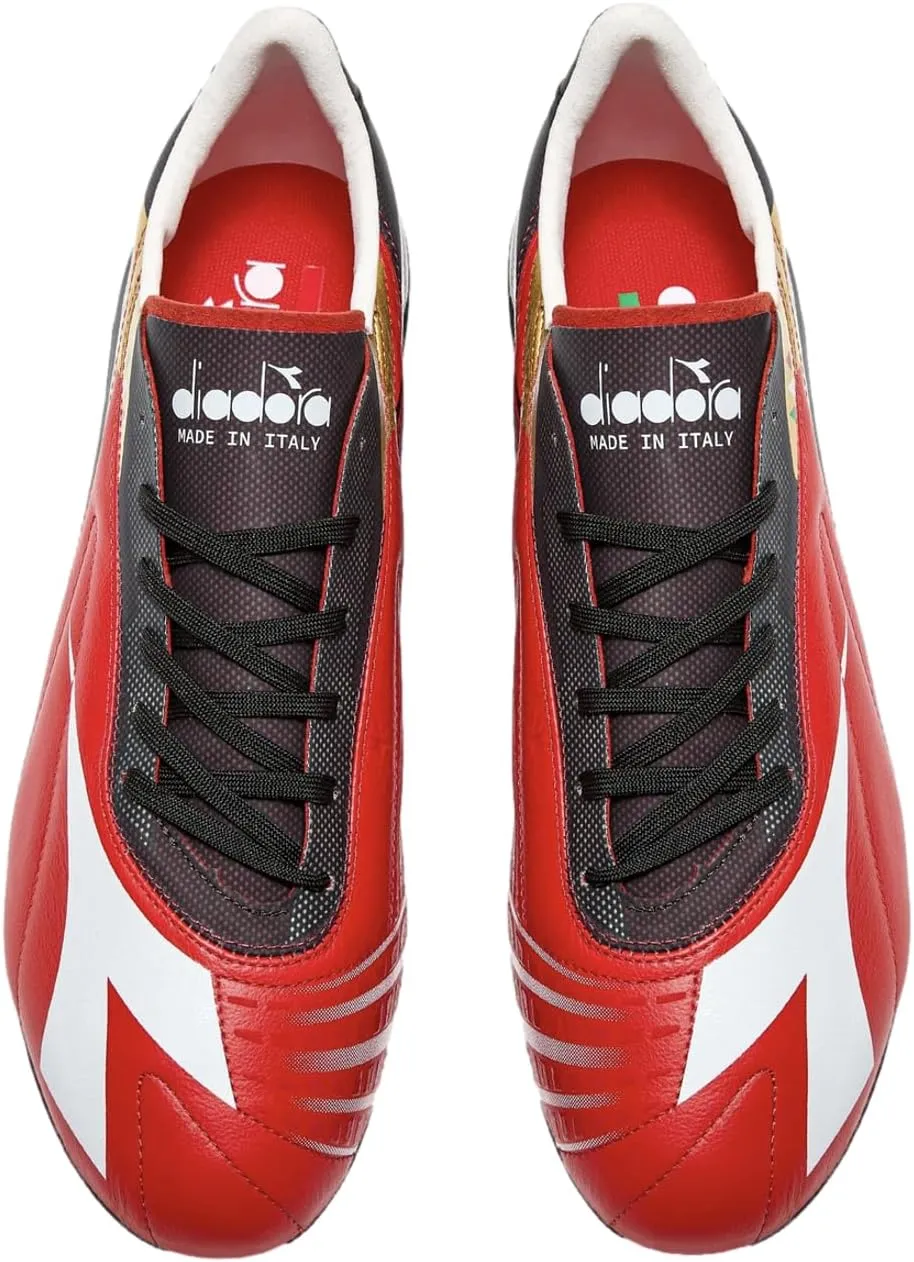Diadora Maximus Veloce ITA SLX Men's Firm Ground Soccer Shoe - Heritage Leather Craftsmanship, Waterproof, Exceptionally Lightweight, Made in Italy