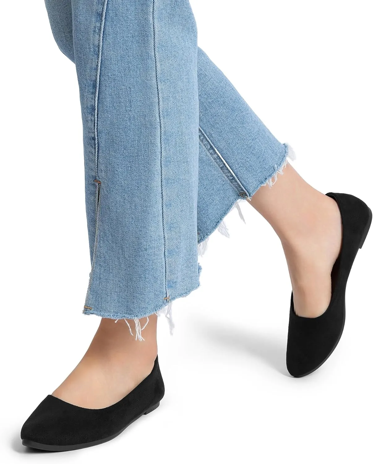 DREAM PAIRS Women??s Flats Comfortable Slip On Business Work Office Casual Suede Ballet Flats Pointed Toe Dress Shoes