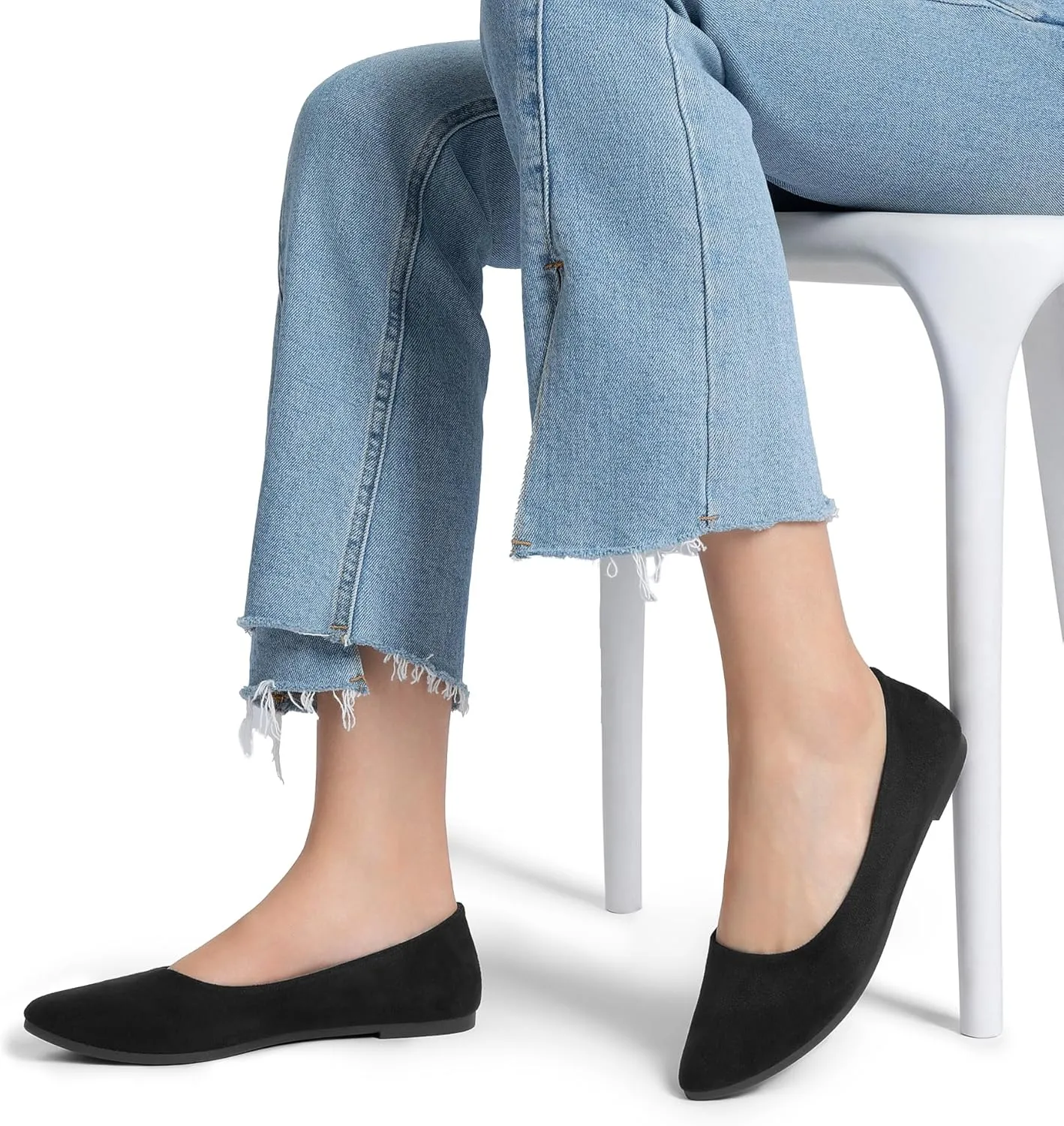 DREAM PAIRS Women??s Flats Comfortable Slip On Business Work Office Casual Suede Ballet Flats Pointed Toe Dress Shoes