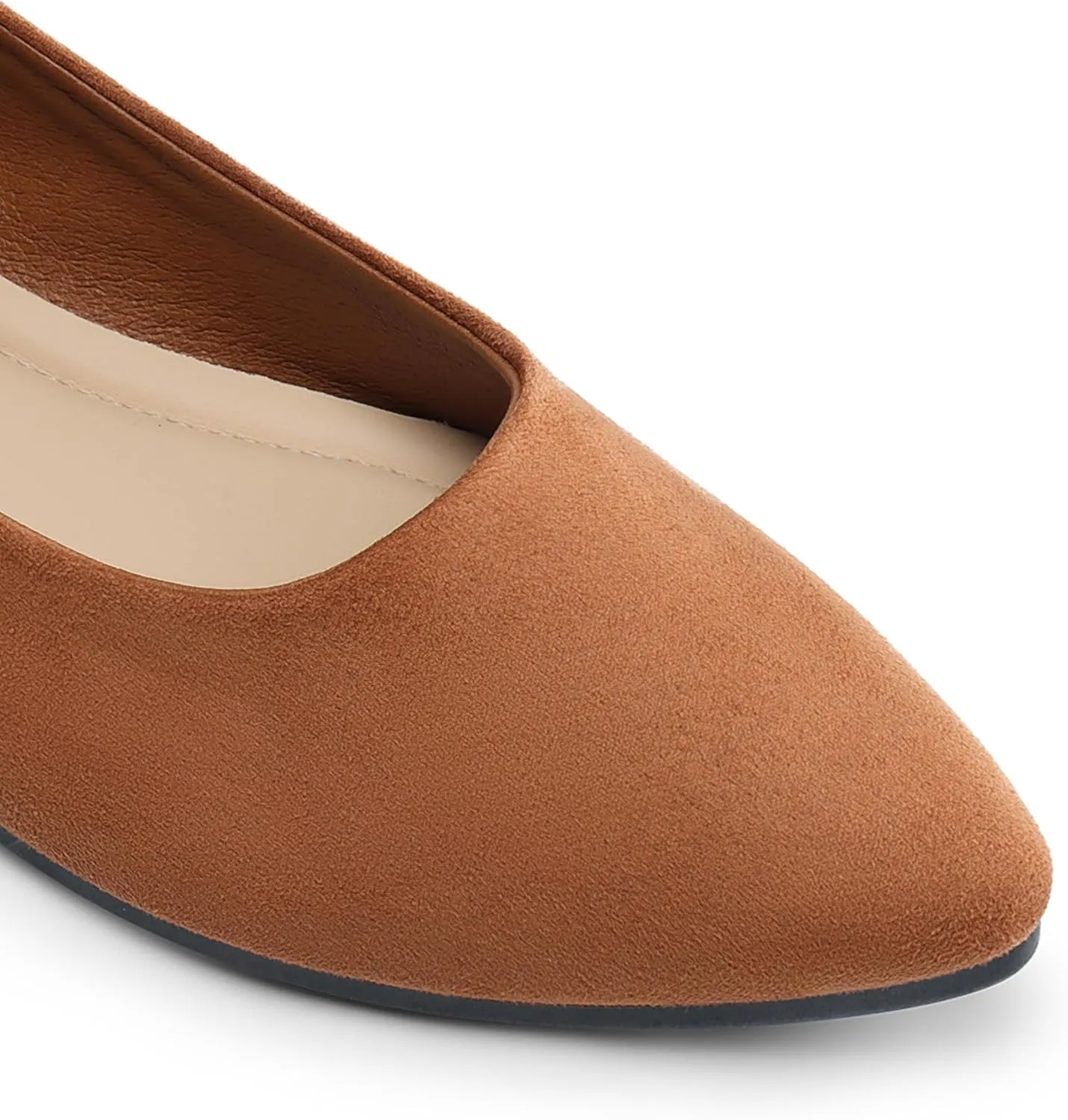 DREAM PAIRS Women??s Flats Comfortable Slip On Business Work Office Casual Suede Ballet Flats Pointed Toe Dress Shoes