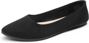 DREAM PAIRS Women??s Flats Comfortable Slip On Business Work Office Casual Suede Ballet Flats Pointed Toe Dress Shoes