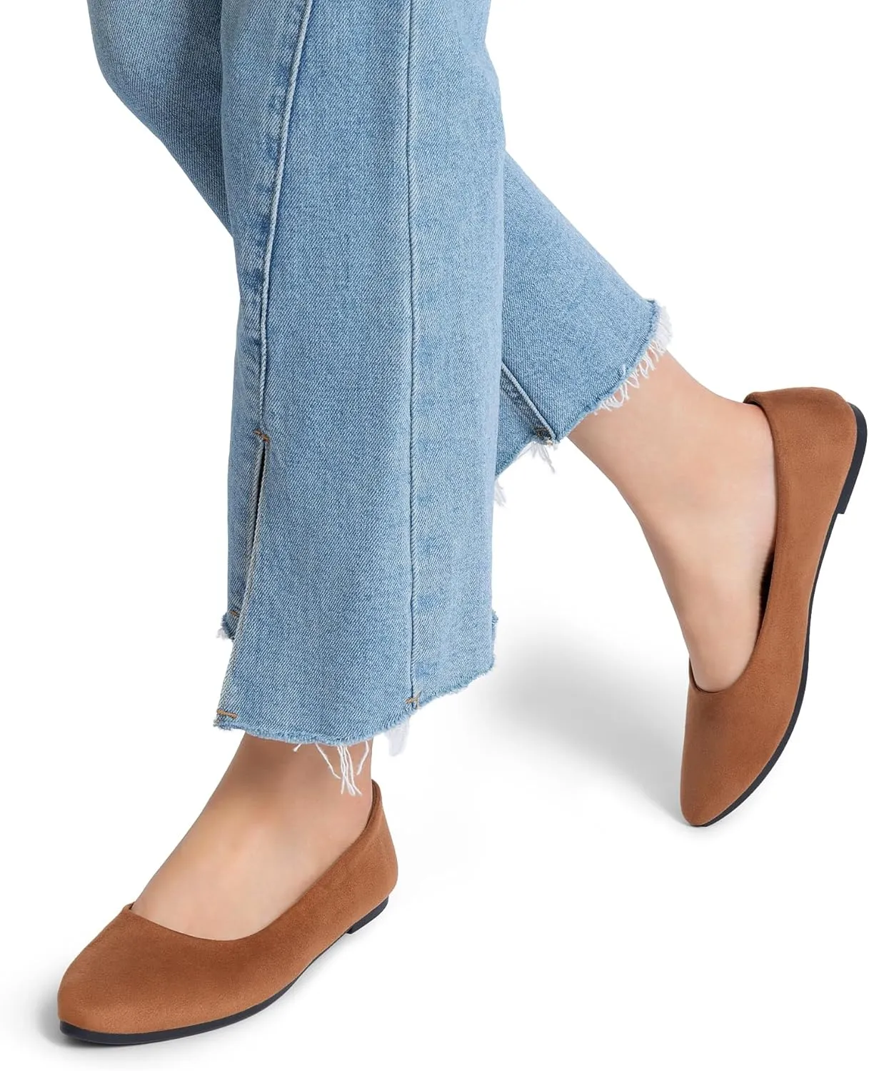 DREAM PAIRS Women??s Flats Comfortable Slip On Business Work Office Casual Suede Ballet Flats Pointed Toe Dress Shoes