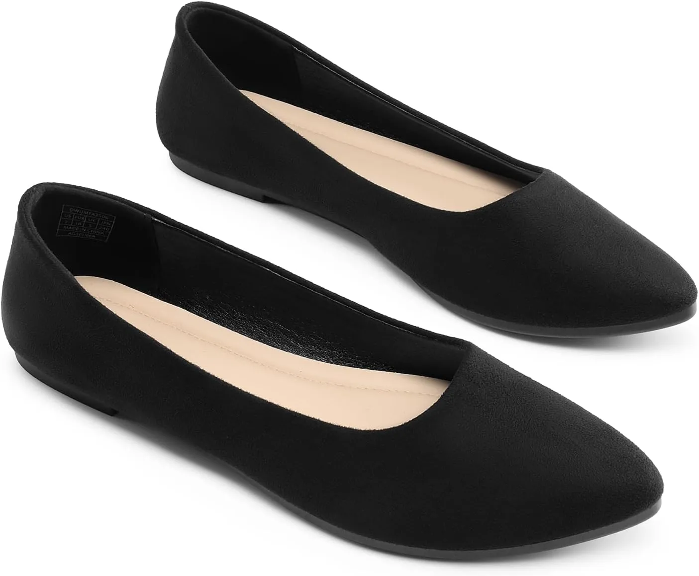 DREAM PAIRS Women??s Flats Comfortable Slip On Business Work Office Casual Suede Ballet Flats Pointed Toe Dress Shoes