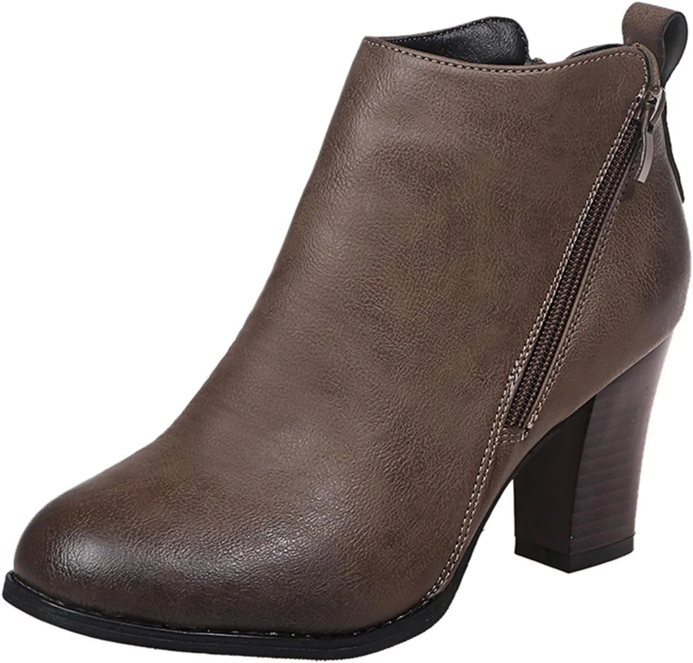 Dress Boots Women Ankle Western Boots for Women Blue Booties Dark Brown Ankle Boots for Women Women'S Leather Ankle Boots Zipper Winter Booties Wide Width White Cowboy Booties