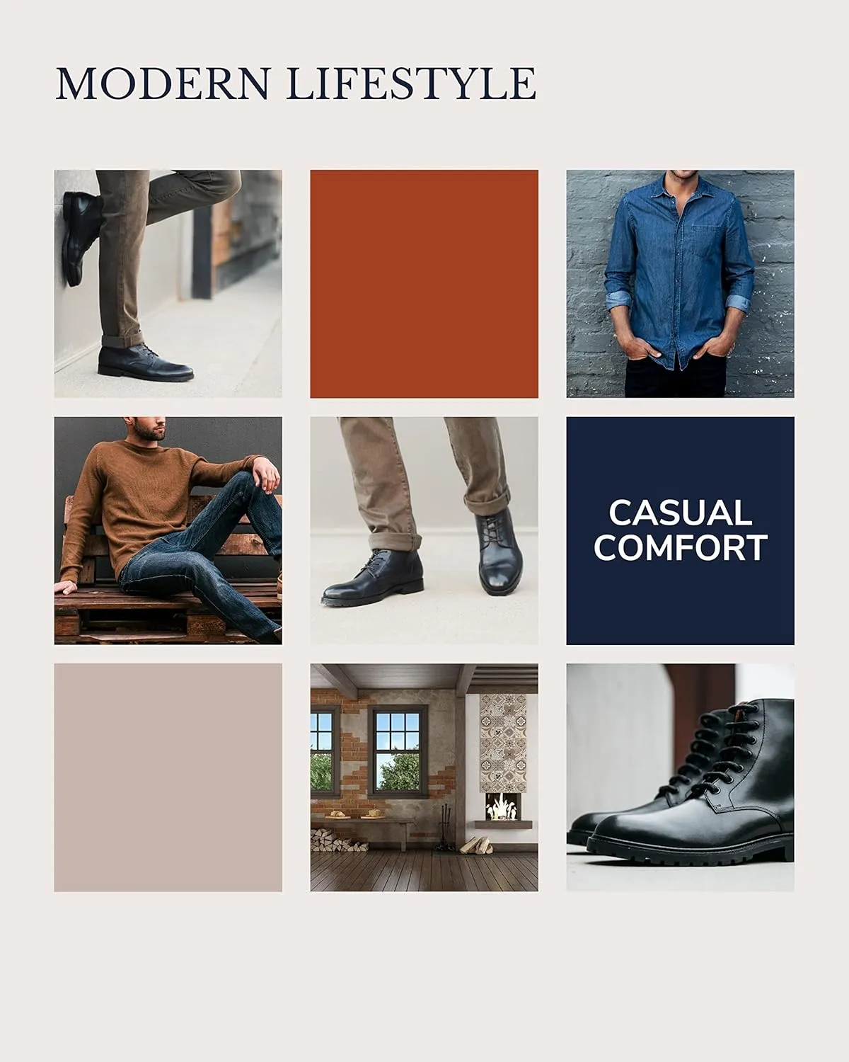 Dunross & Sons Boots For Men. Leather Boots For Men. Austin Mens Lace-Up Boot. Combat Boots For Men. Black Boots. Mens Gifts