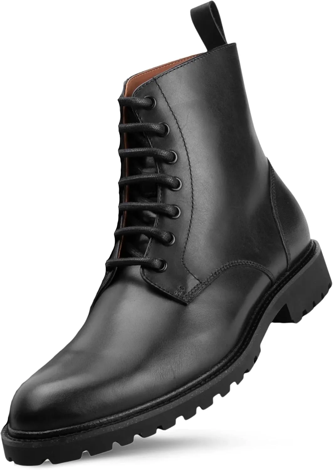 Dunross & Sons Boots For Men. Leather Boots For Men. Austin Mens Lace-Up Boot. Combat Boots For Men. Black Boots. Mens Gifts