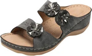 Eduavar Orthopedic Sandals for Women, Sandals for Women Casual Summer Breathable Slip-on Sandals Slippers Comfy Beach Shoes