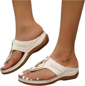 Eduavar Sandals for Women Dressy, Orthopedic Sandals for Women Walking Slippers Anti-Slip Sandal Slip On Flip Flops