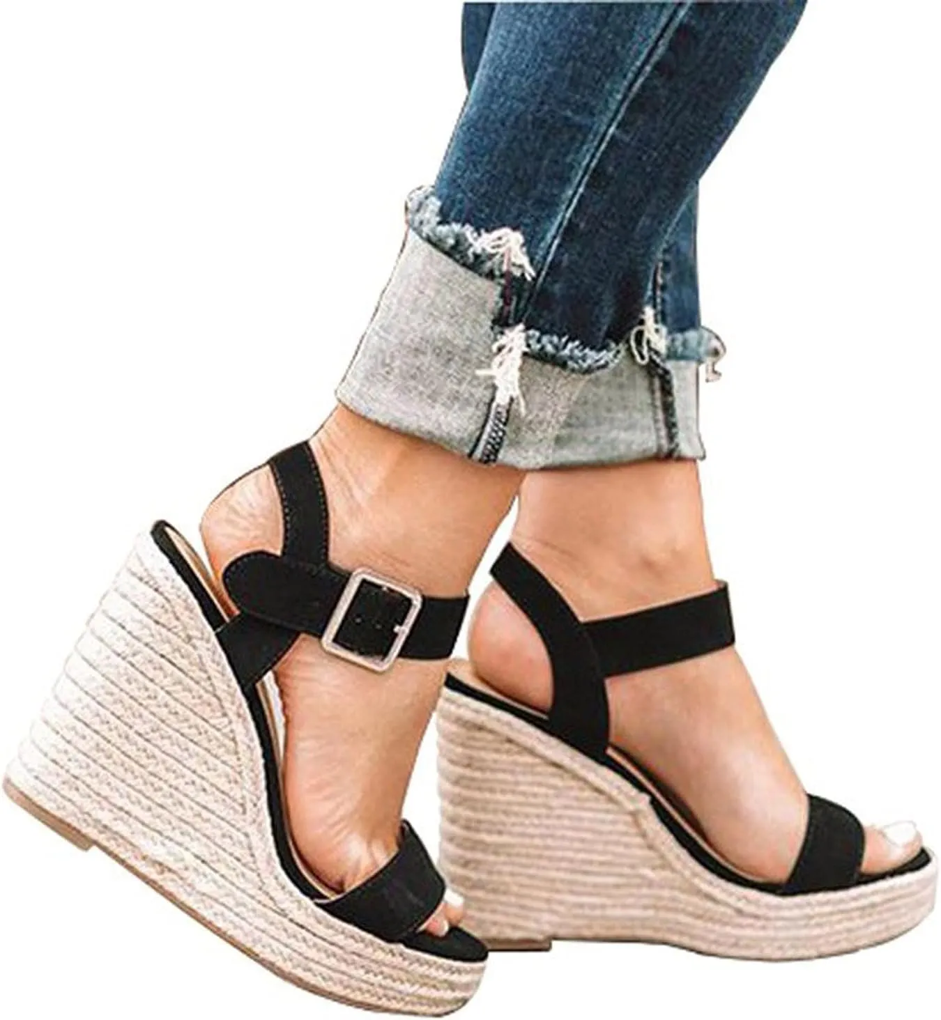 Eduavar Sandals Women Dressy Summer, Sandals for Women Wedge Sandals Ultra-Comfy Breathable Sandals Orthotic Sandals