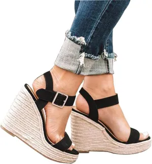 Eduavar Sandals Women Dressy Summer, Sandals for Women Wedge Sandals Ultra-Comfy Breathable Sandals Orthotic Sandals