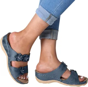 Eduavar Wedge Sandals for Women, Orthopedic Sandals for Women Wedge Sandals with Arch Support Anti-Slip Comfy Sandal