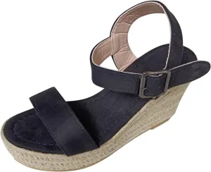 Eduavar Womens Wedge Sandals, Orthopedic Sandals for Women Leopard Platform Sandals Peep Toe Anti-Slip Sandals