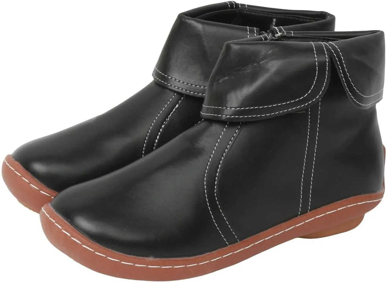 Fall Boots for Women 2024 Ankle Boots Retro Round Toe Fashion Comfortable Flat Side Zipper Lightweight Fall Boots
