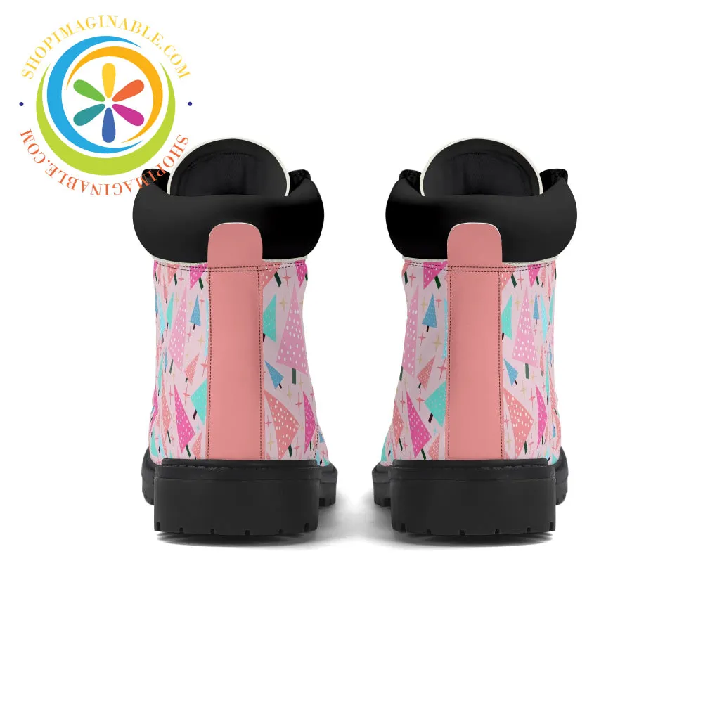 Funky Christmas Tree Ladies Boots