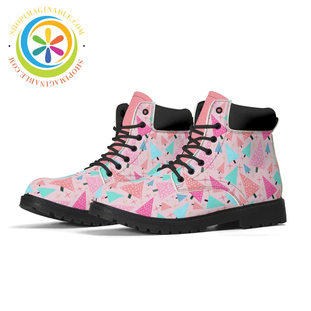 Funky Christmas Tree Ladies Boots